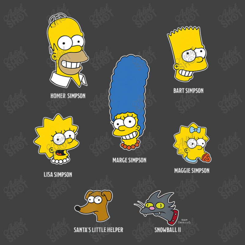 The Simpsons Family Faces C2 Vintage T-Shirt by longdanouj | Artistshot