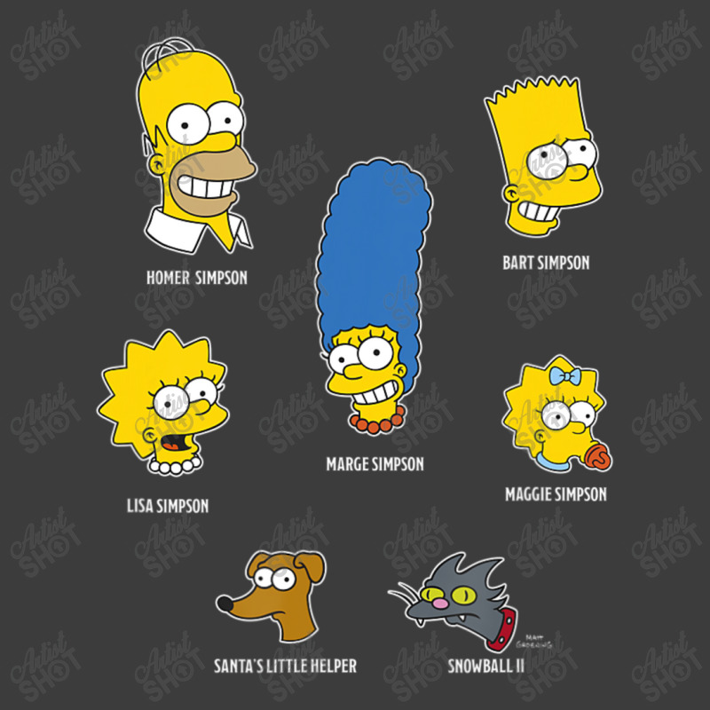 The Simpsons Family Faces C2 Men's Polo Shirt by longdanouj | Artistshot