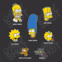 The Simpsons Family Faces C2 Vintage Hoodie And Short Set | Artistshot