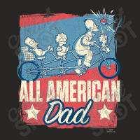 The Simpsons Father's Day Homer All American Dad Ladies Fitted T-shirt | Artistshot