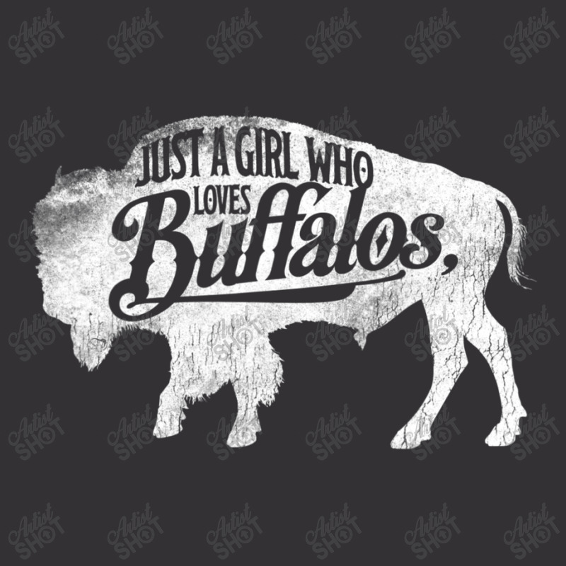 Just A Girl Who Loves Buffaloes Buffalo Bison Love Vintage Short by donellajeremykoa | Artistshot