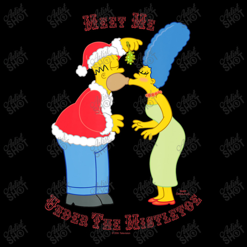 The Simpsons Homer Marge Christmas Meet Under The Lightweight Hoodie | Artistshot