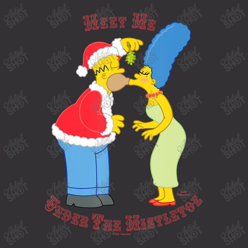 The Simpsons Homer Marge Christmas Meet Under The Vintage Hoodie And Short Set | Artistshot