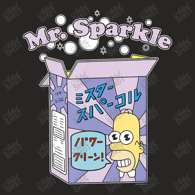 The Simpsons Homer Mr. Sparkle Kanji Box Bubbles V Ladies Fitted T-Shirt by longdanouj | Artistshot