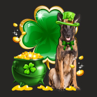 Malinois Dog Shamrock St Patricks Day Dog Irish Gi Ladies Fitted T-shirt | Artistshot