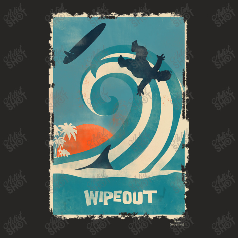 The Simpsons Homer Retro Vintage Wipeout Vacation Ladies Fitted T-Shirt by longdanouj | Artistshot