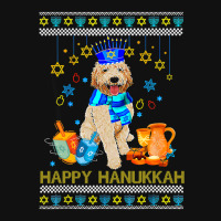 Ugly Hanukkah Sweater Jewish Goldendoodle Dog Meno License Plate | Artistshot