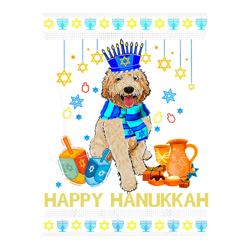 Ugly Hanukkah Sweater Jewish Goldendoodle Dog Meno Sticker | Artistshot