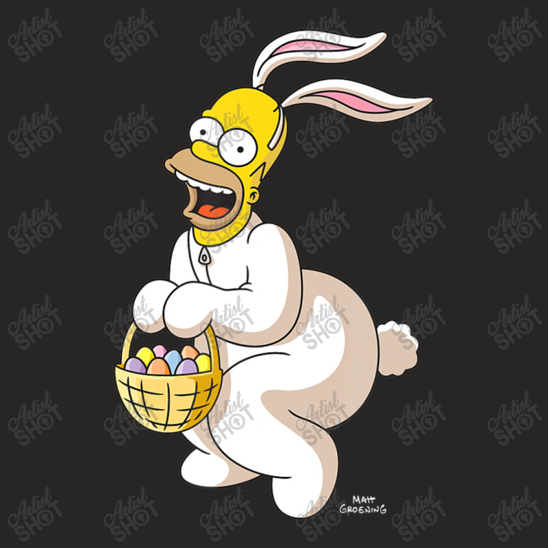 The Simpsons Homer Simpson Easter Bunny Ladies Fitted T-Shirt by longdanouj | Artistshot