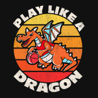 Play Like A Dragon Chinese Dragon With A Basketbal Oval Patch | Artistshot