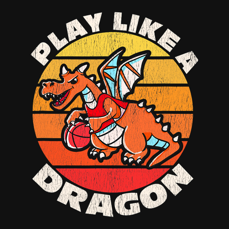 Play Like A Dragon Chinese Dragon With A Basketbal Oval Patch | Artistshot