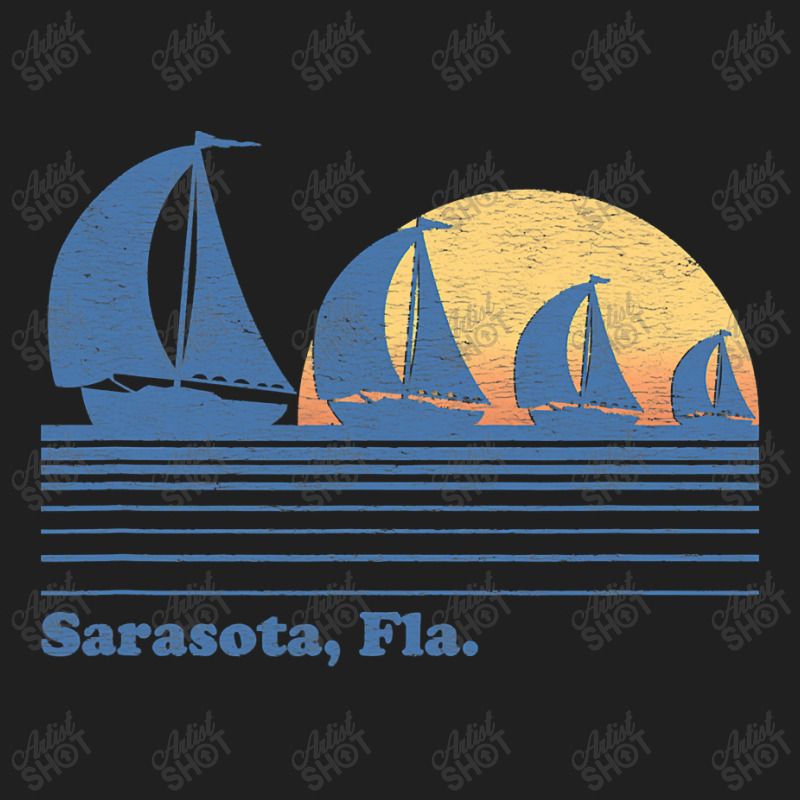 Sarasota Fl Sailboat  Vintage 80s Sunset Ladies Polo Shirt by home12 | Artistshot