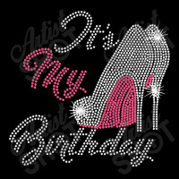 It's My Birthday Cursive Shoes Bling Rhinestone Cropped Hoodie | Artistshot