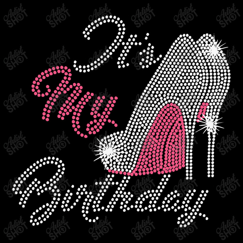 It's My Birthday Cursive Shoes Bling Rhinestone Cropped Hoodie by home12 | Artistshot