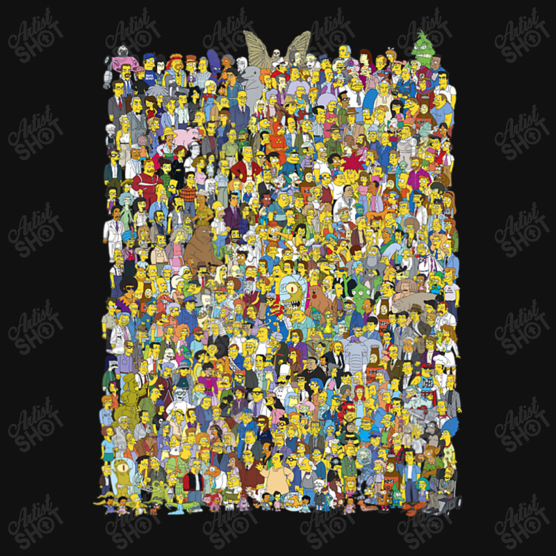 The Simpsons All The Characters Baby Bibs by longdanouj | Artistshot