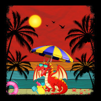 Beach Coconut Tree Retro Graphic Dragon Lover Summ Adjustable Cap | Artistshot