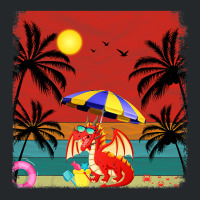 Beach Coconut Tree Retro Graphic Dragon Lover Summ Crewneck Sweatshirt | Artistshot