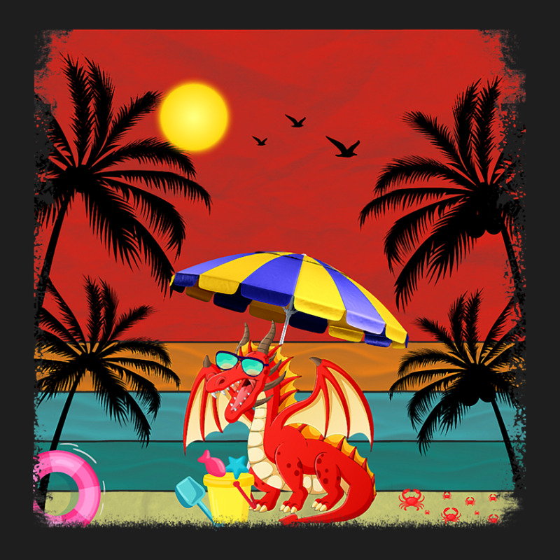 Beach Coconut Tree Retro Graphic Dragon Lover Summ Classic T-shirt by whoretacarpal | Artistshot