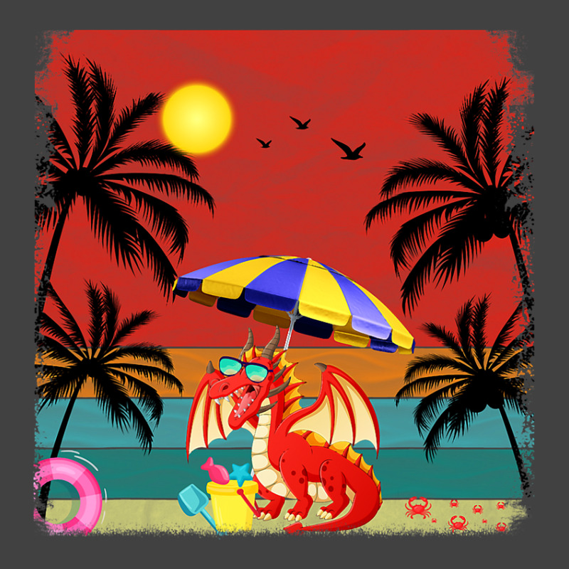 Beach Coconut Tree Retro Graphic Dragon Lover Summ Vintage T-Shirt by whoretacarpal | Artistshot