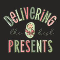 Delivering The Best Presents L And D Christmas Mid Ladies Fitted T-shirt | Artistshot