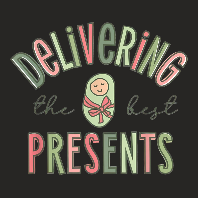 Delivering The Best Presents L And D Christmas Mid Ladies Fitted T-Shirt by fiddolamuf | Artistshot