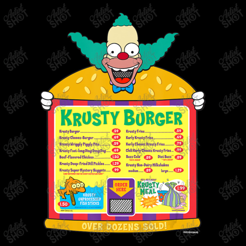 The Simpsons Krusty The Clown Krusty Burger Menu Adjustable Cap by longdanouj | Artistshot