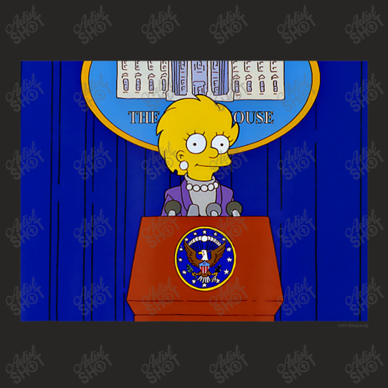 The Simpsons Lisa Simpson President Ladies Fitted T-Shirt by longdanouj | Artistshot