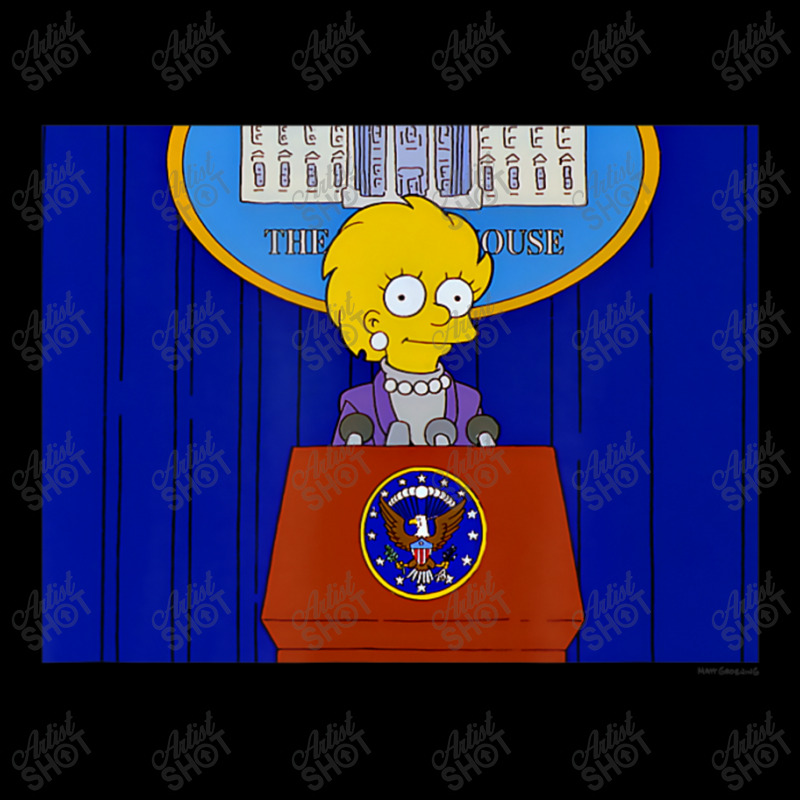 The Simpsons Lisa Simpson President Cropped Hoodie by longdanouj | Artistshot