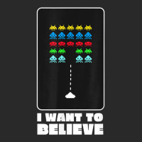 I Want To Believe Space Alien Invaders T Shirt Printed Hat | Artistshot