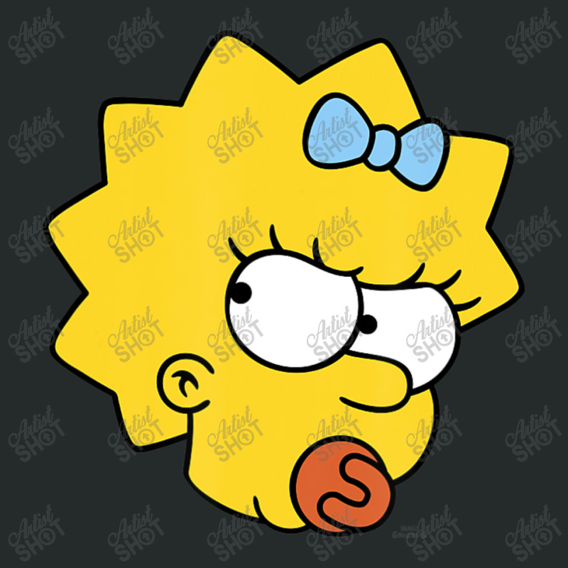 The Simpsons Maggie Simpson Angry Big Face Women's Triblend Scoop T-shirt by longdanouj | Artistshot