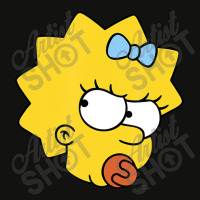 The Simpsons Maggie Simpson Angry Big Face Scorecard Crop Tee | Artistshot