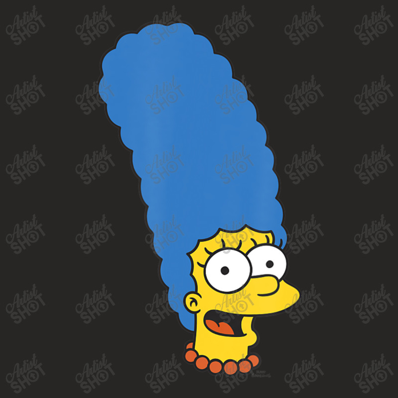 The Simpsons Marge Simpson Big Face Ladies Fitted T-Shirt by longdanouj | Artistshot