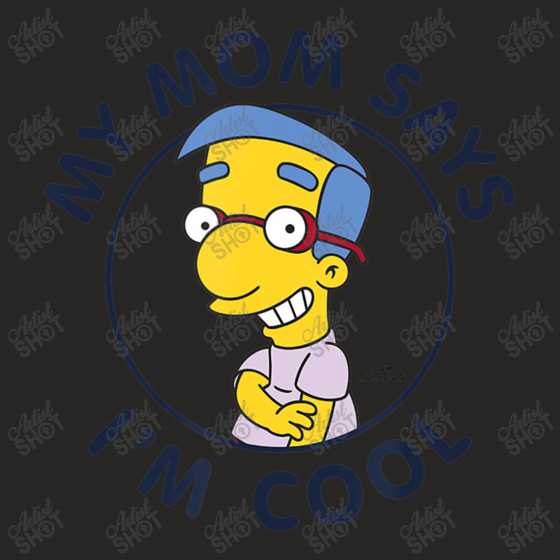 The Simpsons Milhouse My Mom Says I'm Cool V2 Ladies Fitted T-Shirt by longdanouj | Artistshot