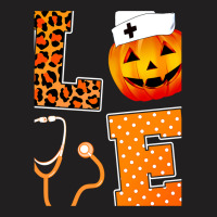 Leopard Love Halloween Pumpkin Fall Nurse Doctor G T-shirt | Artistshot