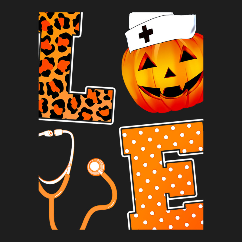 Leopard Love Halloween Pumpkin Fall Nurse Doctor G Classic T-shirt | Artistshot