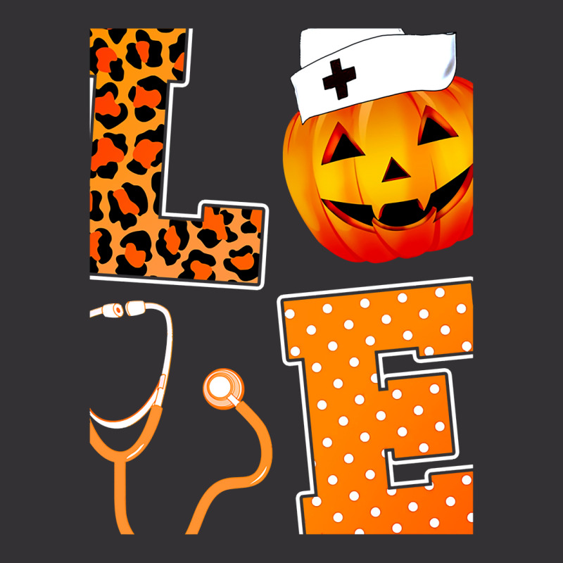 Leopard Love Halloween Pumpkin Fall Nurse Doctor G Vintage Hoodie | Artistshot