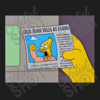 The Simpsons Old Man Yells At Cloud Newspaper V2 Classic T-shirt | Artistshot