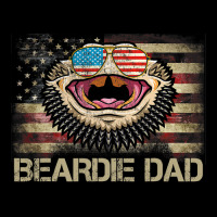 Mens Sunglasses Beardie Dad Flag American Bearded  Cropped Hoodie | Artistshot