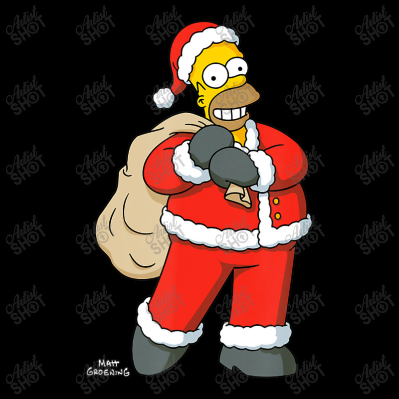 The Simpsons Santa Homer Holiday V-Neck Tee by longdanouj | Artistshot