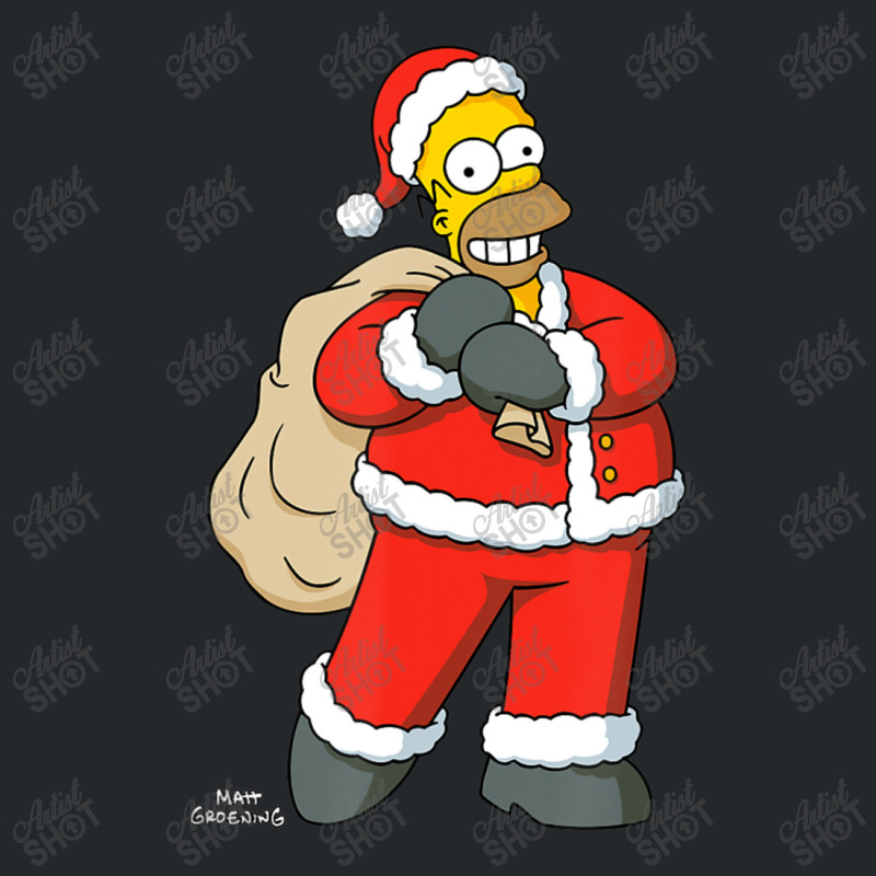 The Simpsons Santa Homer Holiday Crewneck Sweatshirt by longdanouj | Artistshot