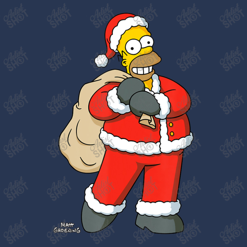 The Simpsons Santa Homer Holiday Men Denim Jacket by longdanouj | Artistshot