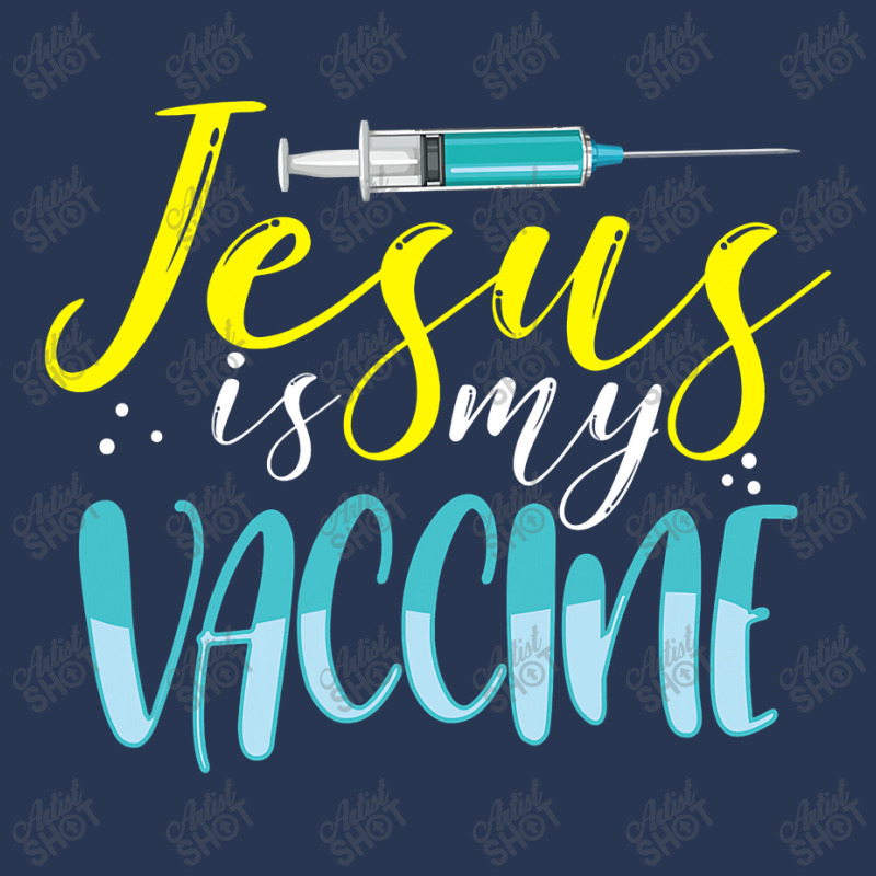 Jesus Is My Vaccine Christian Faith Anti Vax Vaxxe Ladies Denim Jacket by home12 | Artistshot