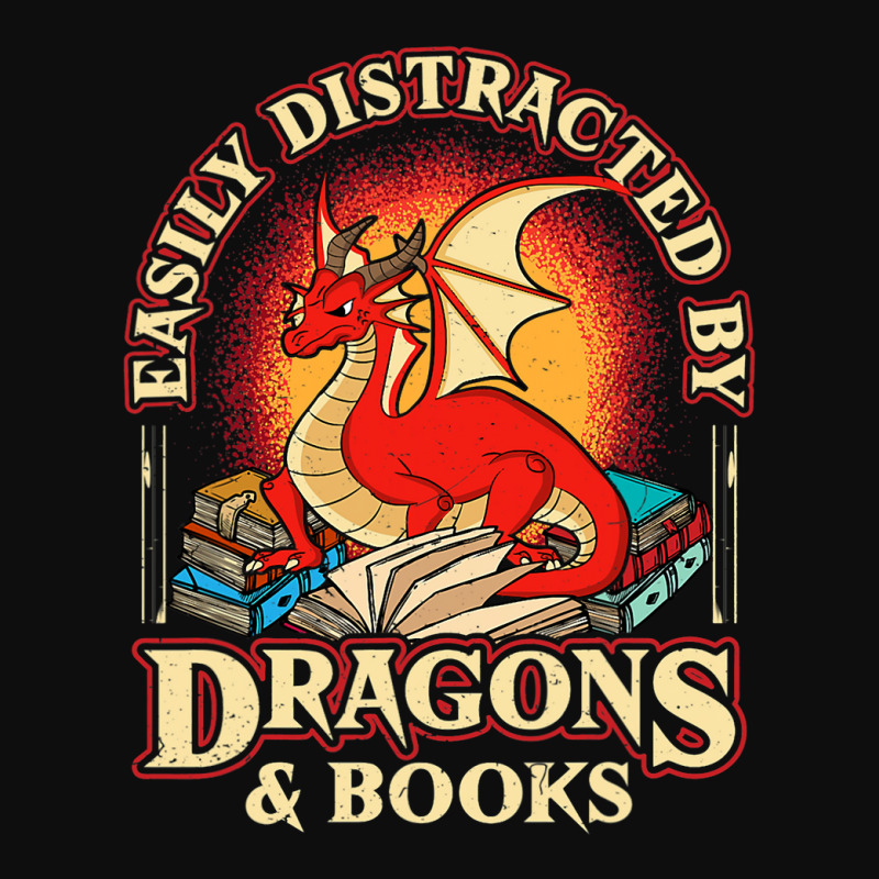 Easily Distracted By Dragons & Books Nerd Dragon L Crop Top by whoretacarpal | Artistshot