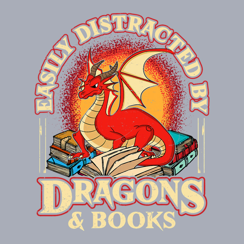 Easily Distracted By Dragons & Books Nerd Dragon L Tank Dress by whoretacarpal | Artistshot