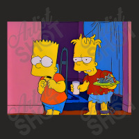 The Simpsons Treehouse Of Horror Bad Double Bart Ladies Fitted T-shirt | Artistshot