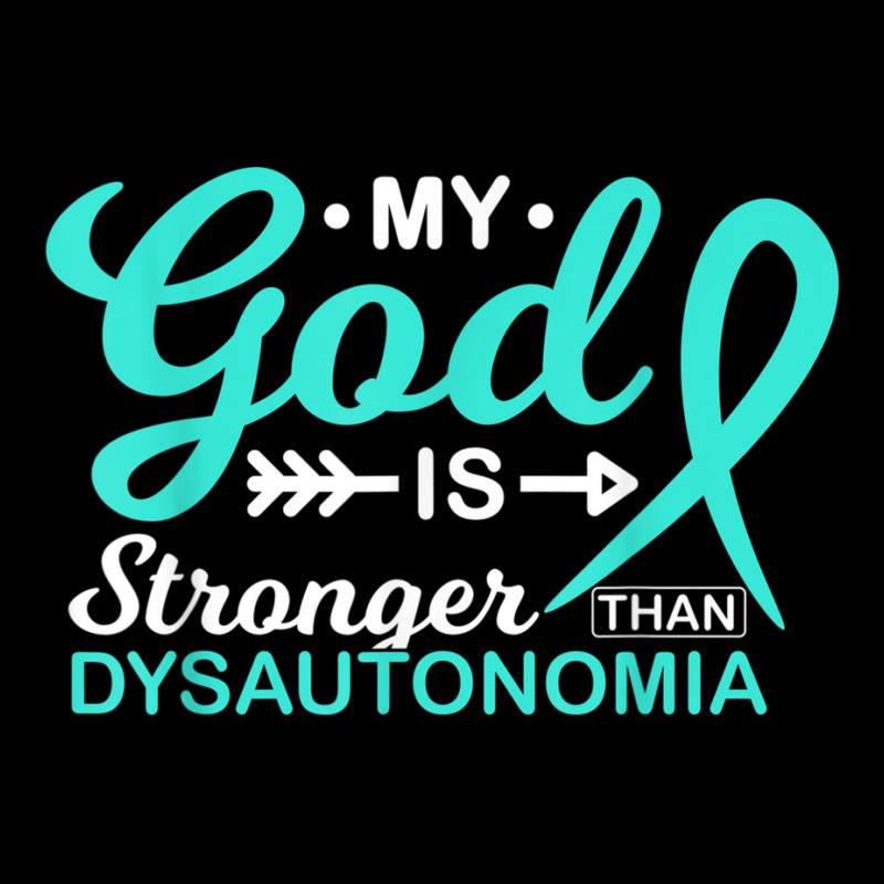 My God Is Stronger Than Dysautonomia Awareness War Men's 3/4 Sleeve Pajama Set | Artistshot