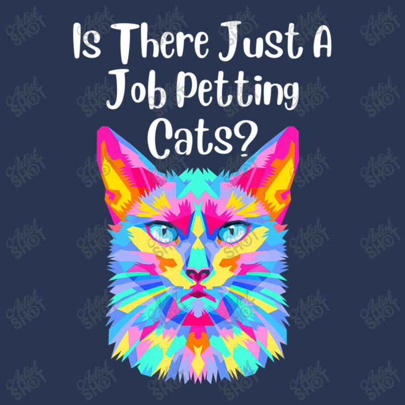 Is There Just A Job Petting Cats Colorful Cat Men Denim Jacket by spannmargarettrgy | Artistshot