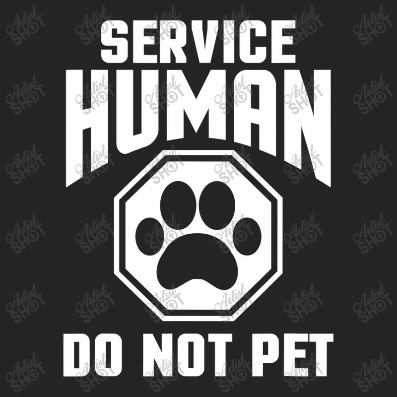 Service Human Design Do Not Pet Funny Dog Lover Qu 3/4 Sleeve Shirt | Artistshot