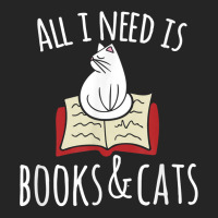 All I Need Is Books & Cats T Shirt Books And Cats Unisex Hoodie | Artistshot