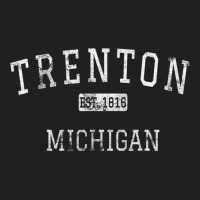 Trenton Michigan Mi Vintage T Shirt T-shirt | Artistshot